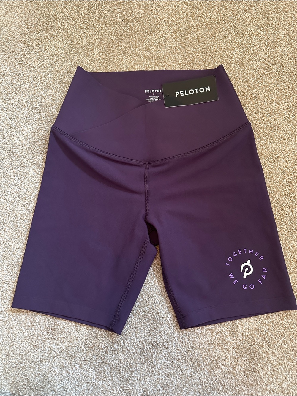 Peloton Women's Deep Plum High-Waist Bike Shorts